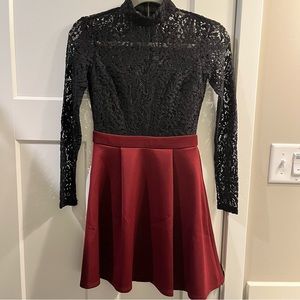 Formal Floral Lace Winter Dress